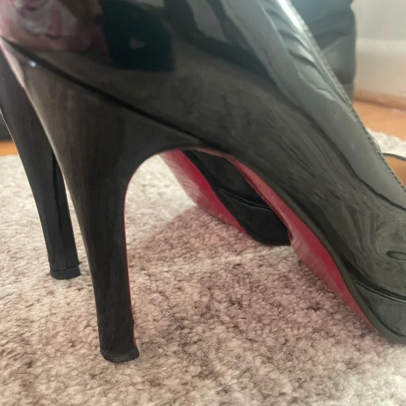 Christian Louboutin Black Patent Leather Heels - Picture 6 of 13